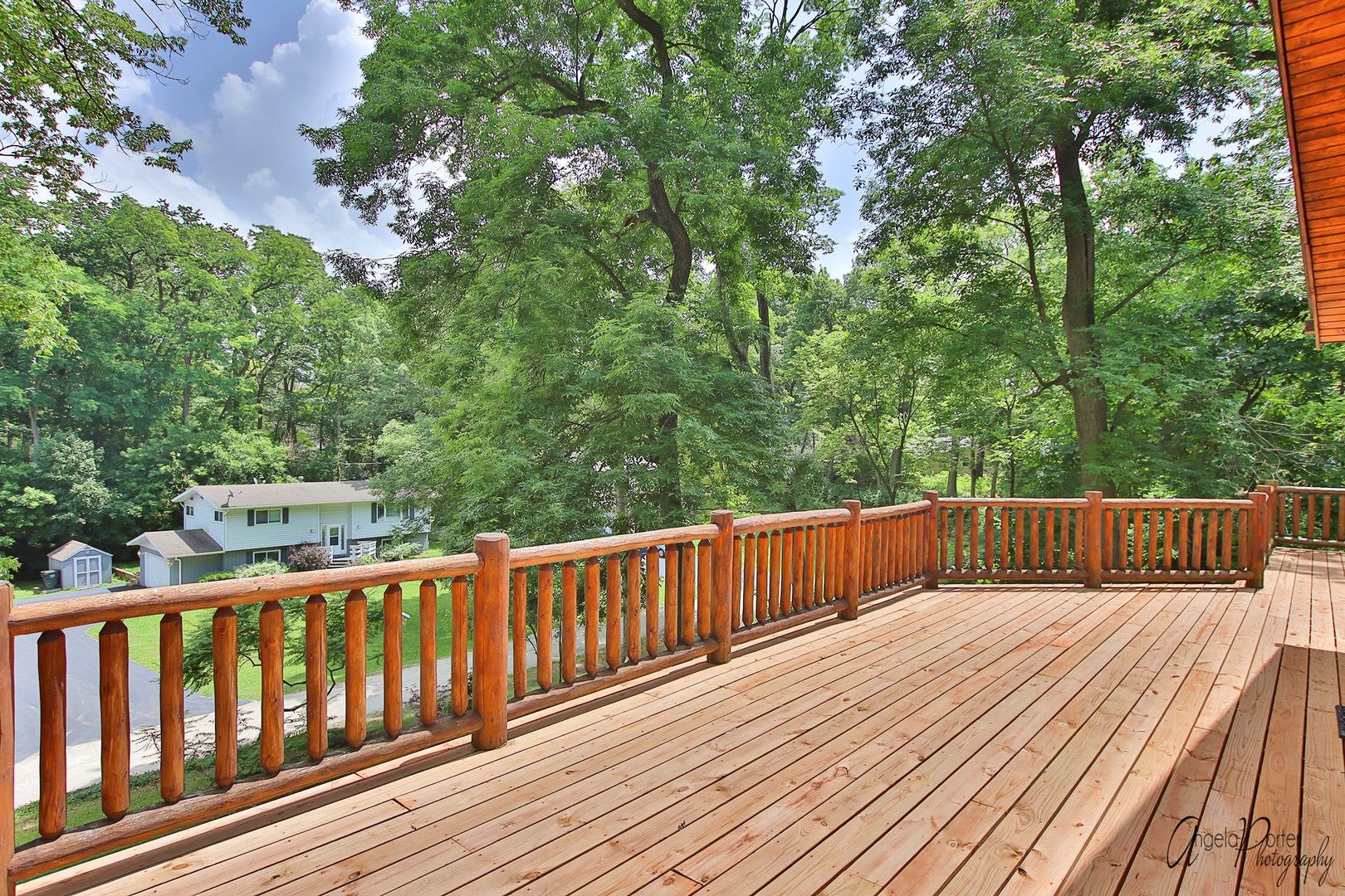 38304 North Briar Road Spring Grove, IL 60081 - Photo 26 of 39 a balcony with wooden floor and fence