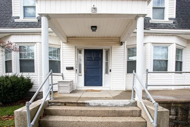 a view of a white building