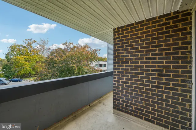 a view of a brick wall