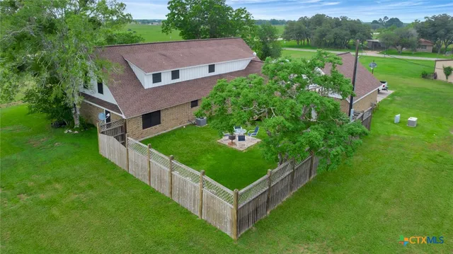 a aerial view of a house