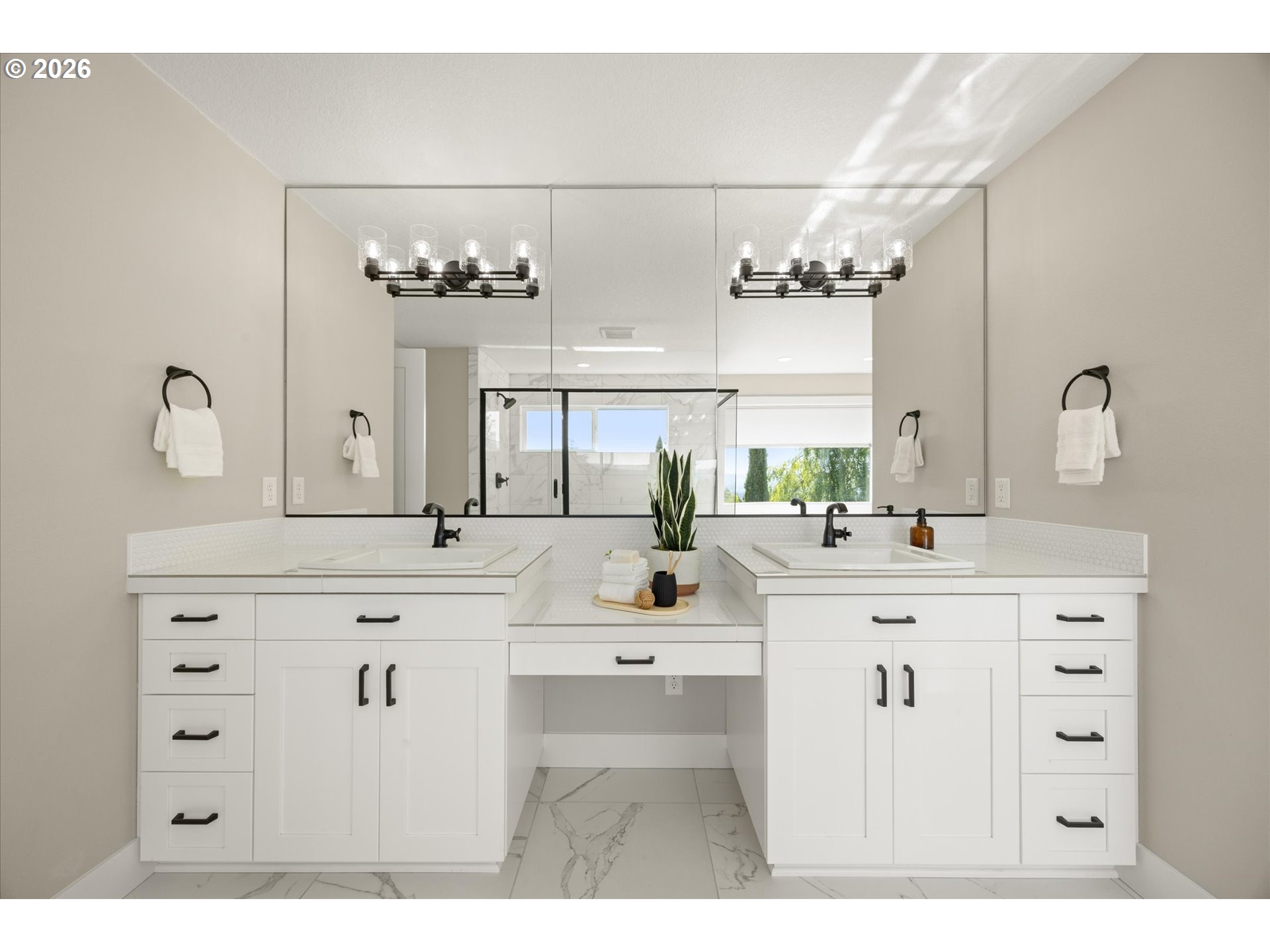 14551 Southwest 153rd Avenue Portland, OR 97224 - Photo 27 of 45 a bathroom with a sink vanity and mirror