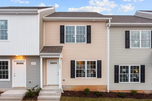 a front view of a building