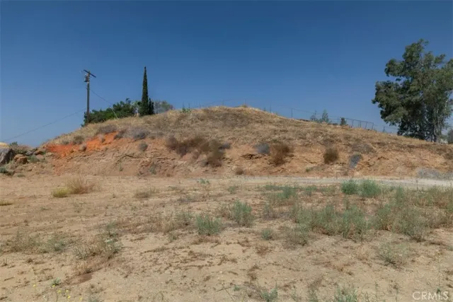 a view of a dry yard