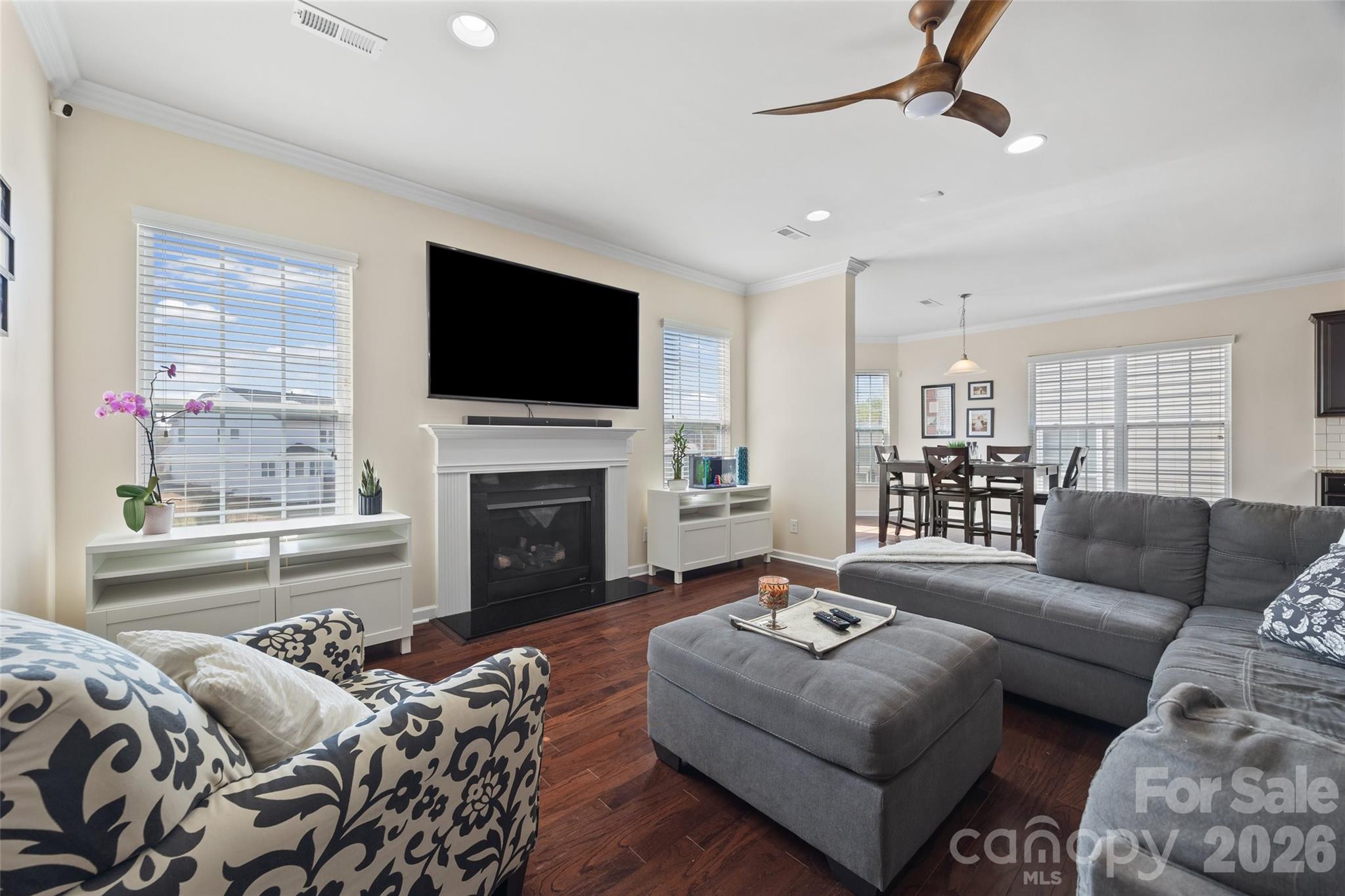 327 Hawks Creek Parkway Fort Mill, SC 29708 - Photo 16 of 48 a living room with furniture fireplace and flat screen tv