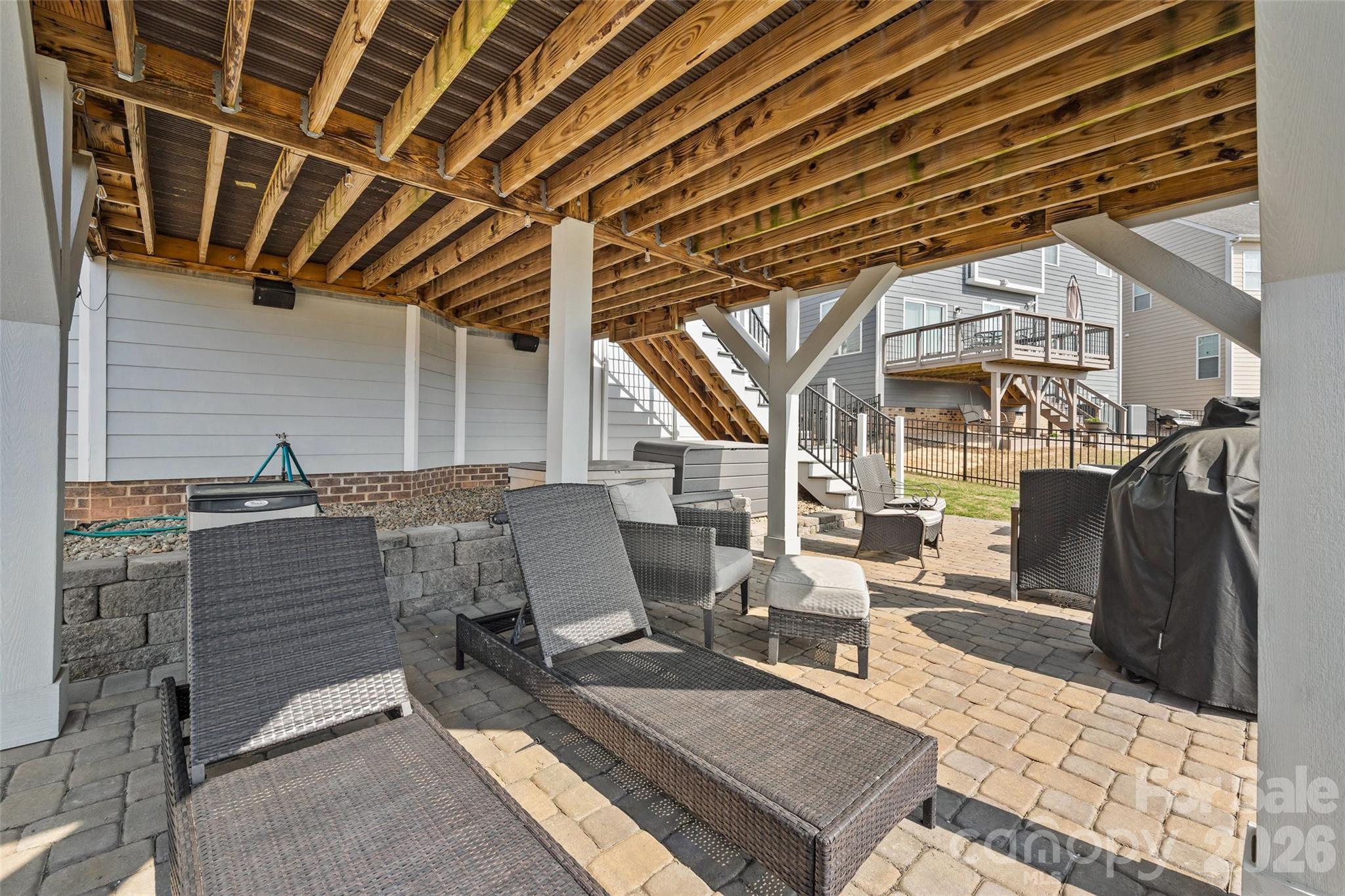 327 Hawks Creek Parkway Fort Mill, SC 29708 - Photo 43 of 48 a view of a porch with furniture and a yard