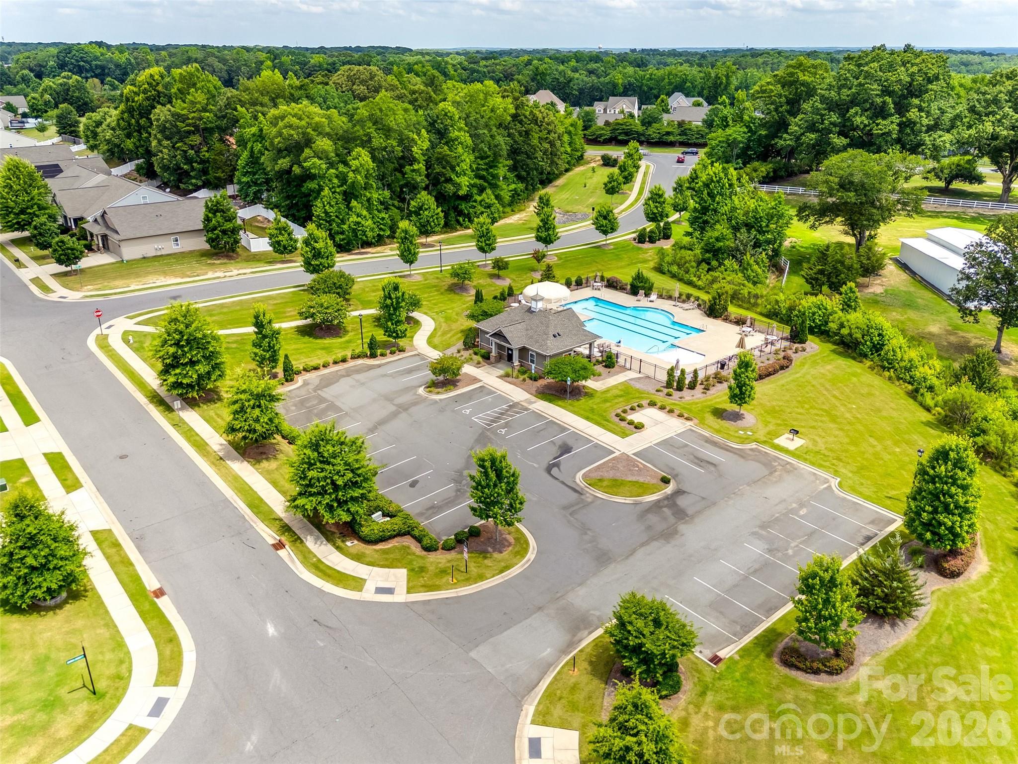 327 Hawks Creek Parkway Fort Mill, SC 29708 - Photo 48 of 48 an aerial view of a house with a swimming pool patio and outdoor seating