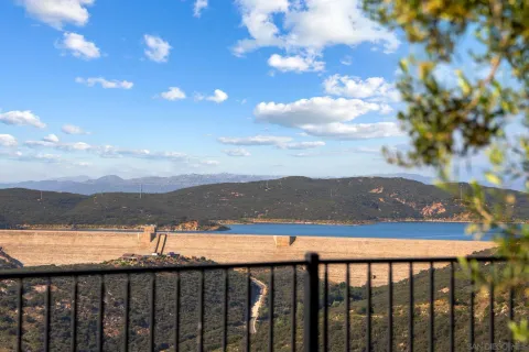 a view of city from a balcony