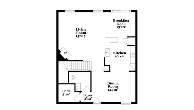 a picture of a bench in a white building