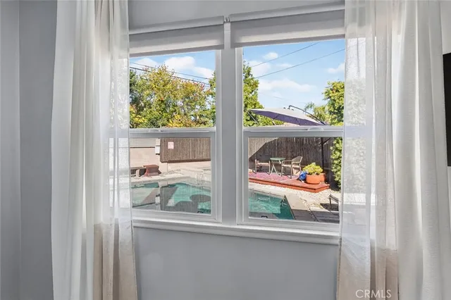 a view of a living room and a window