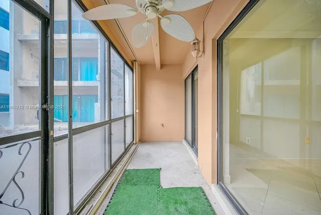 a view of a white building