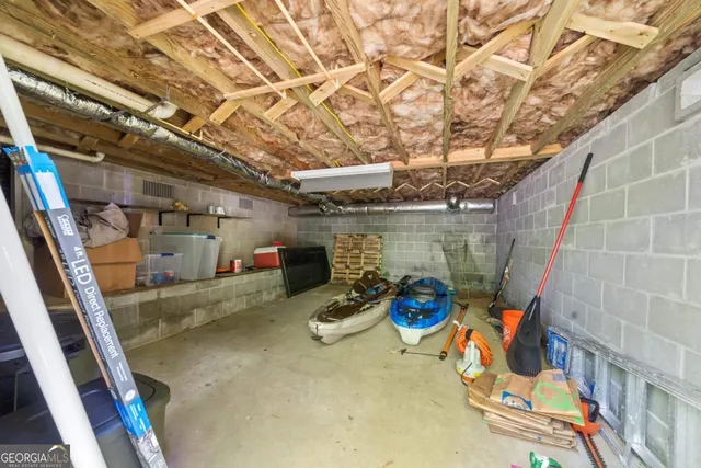 a view of storage and utility room