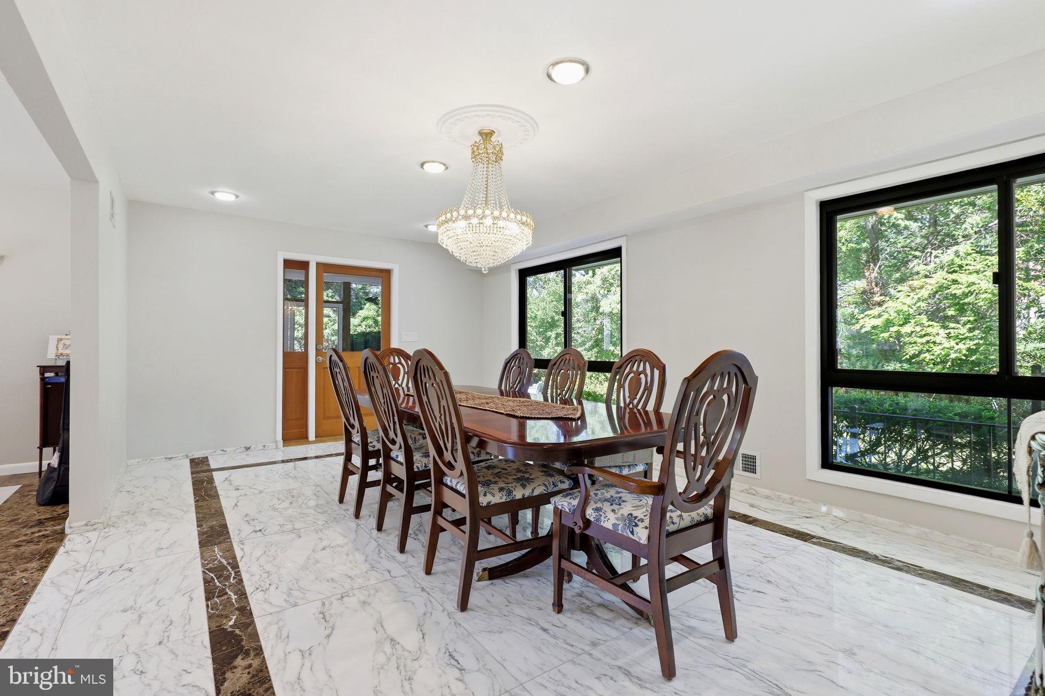 8578 Brickyard Road Potomac, MD 20854 - Photo 11 of 83 Dining room with view Full size windows