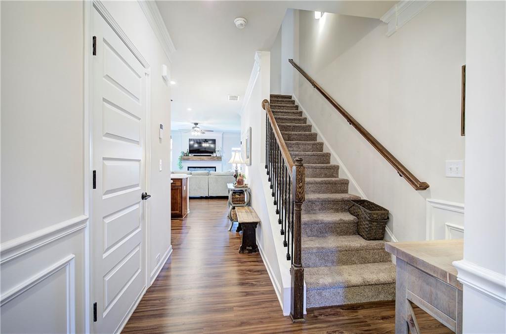 402 Perth Drive Cartersville, GA 30121 - Photo 5 of 31 a view of entryway and hall with wooden floor