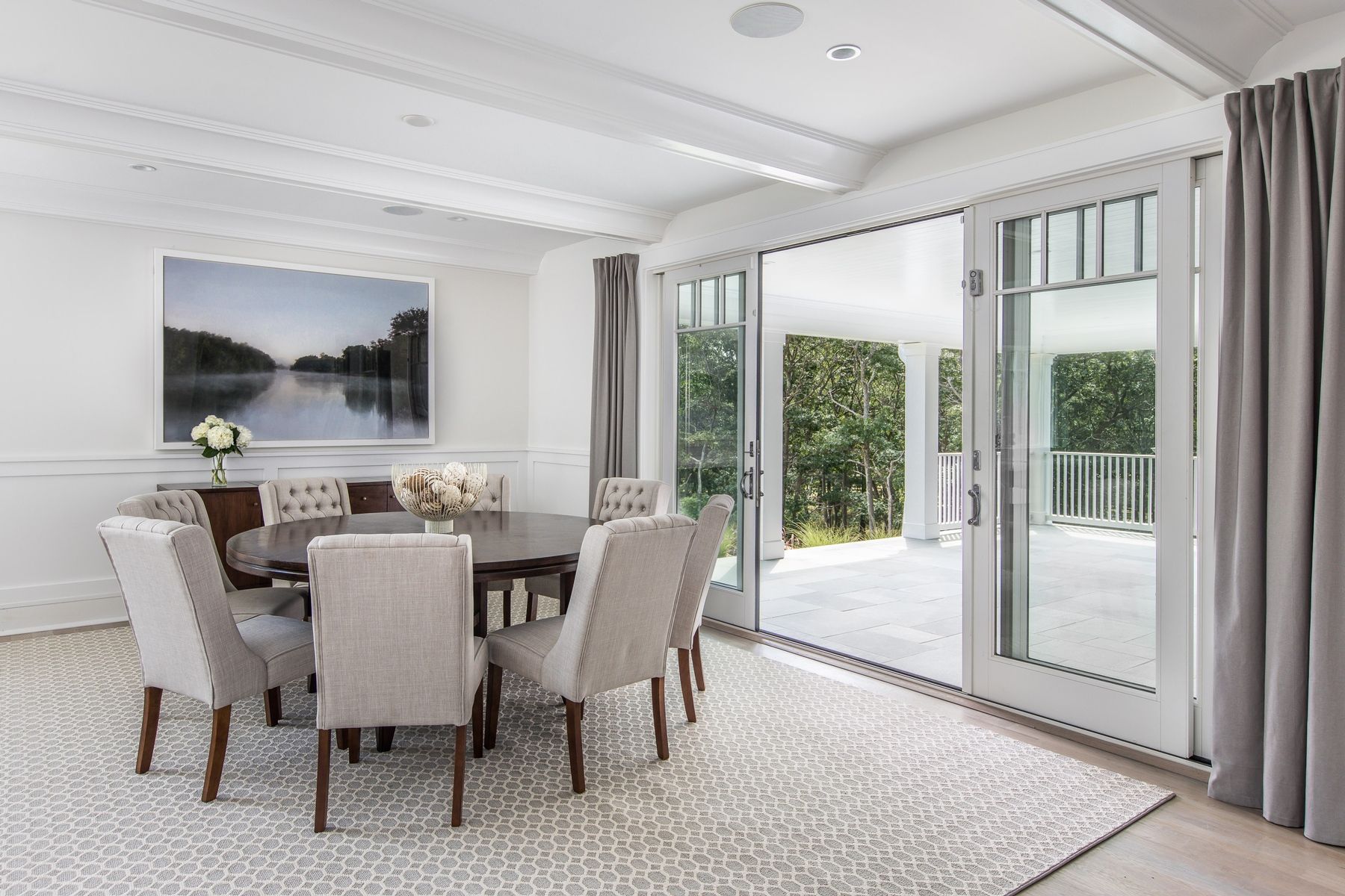 159 Middle Highway East Hampton, NY 11937 - Photo 8 of 18 a view of a dining room with furniture window and outside view