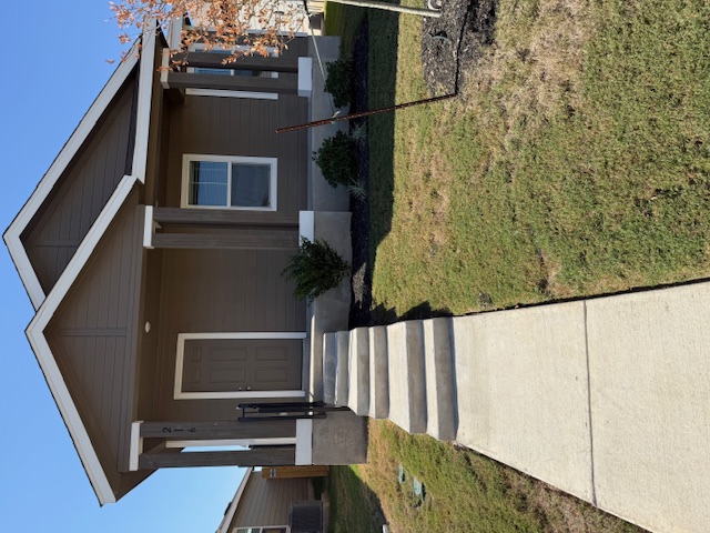 a front view of a house