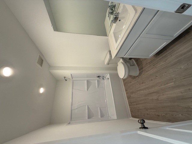 216 Sormonne Loop Kyle, TX 78640 - Photo 13 of 29 a bathroom with a sink a toilet and shower