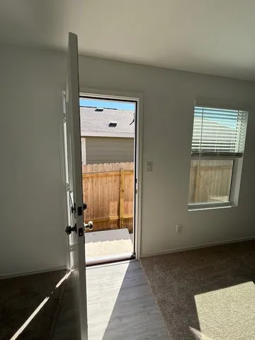 an empty room with a window