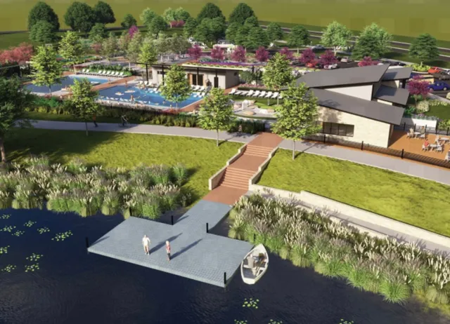 a tennis court that has tennis net