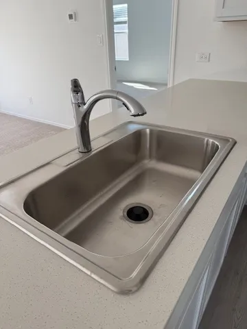 a close view of sink and tap