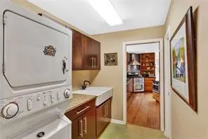 a bathroom with a sink double vanity