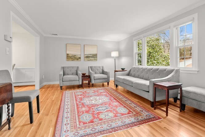 3 Summit Road Southborough, MA 01772 - Photo 2 of 41 a living room with furniture and a rug