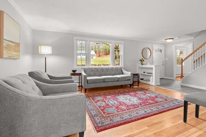 3 Summit Road Southborough, MA 01772 - Photo 3 of 41 a living room with furniture and a rug