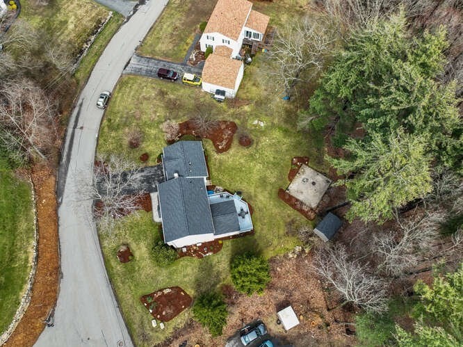 3 Summit Road Southborough, MA 01772 - Photo 38 of 41 an aerial view of a house with a yard