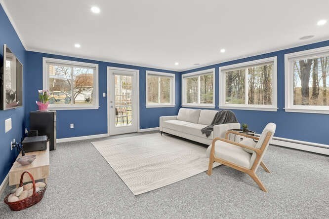 3 Summit Road Southborough, MA 01772 - Photo 10 of 41 a living room with furniture and large windows