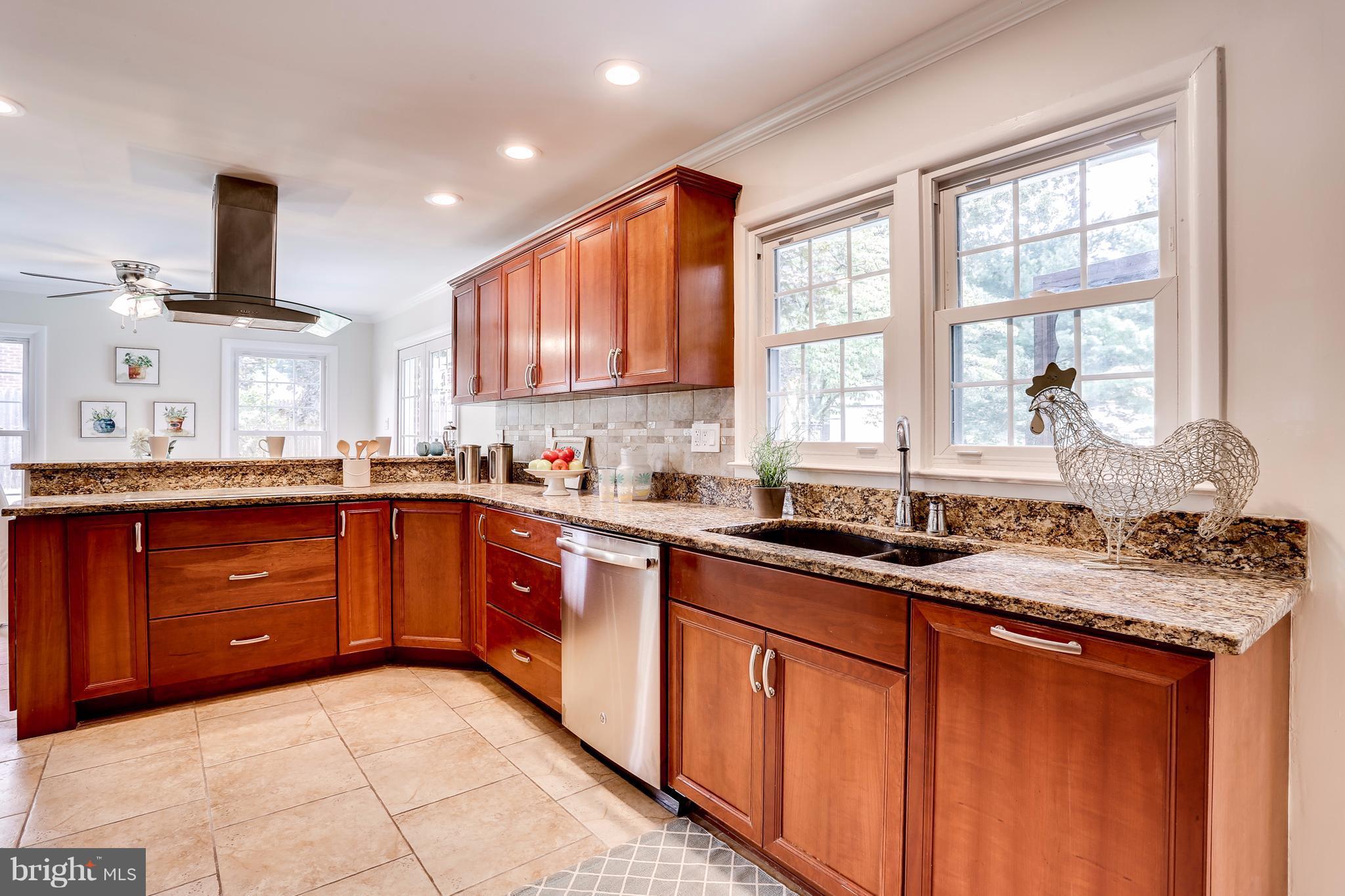 15407 Rowland Lane Silver Spring, MD 20905 - Photo 12 of 29 a kitchen with stainless steel appliances granite countertop a sink counter space cabinets and a large window