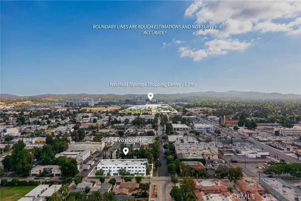 an aerial view of a city