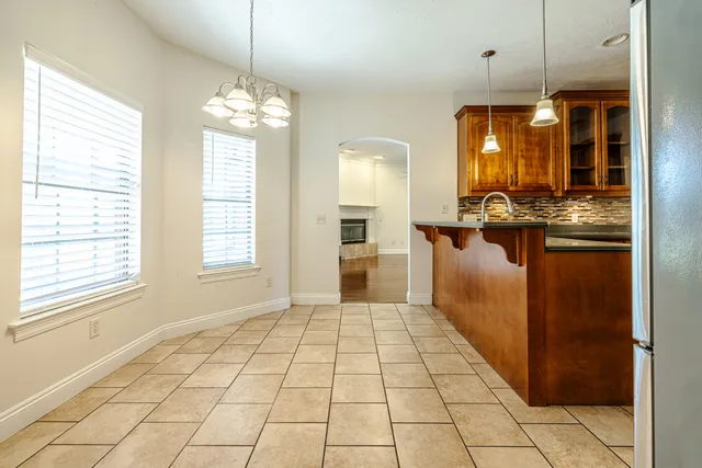 a very nice looking room with a chandelier