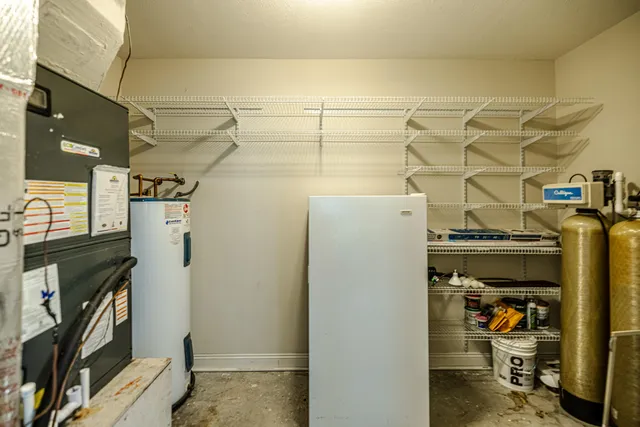 a view of storage and utility room with stuff