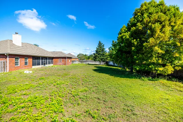 a house view with a garden space