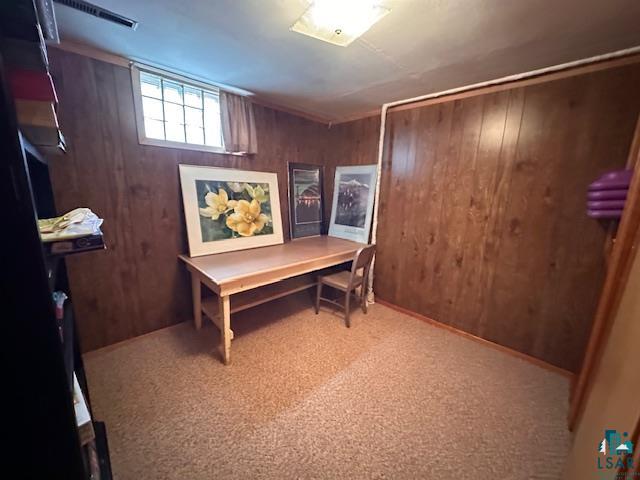 62 Elm Boulevard Babbitt, MN 55706 - Photo 18 of 21 Home office with wooden walls