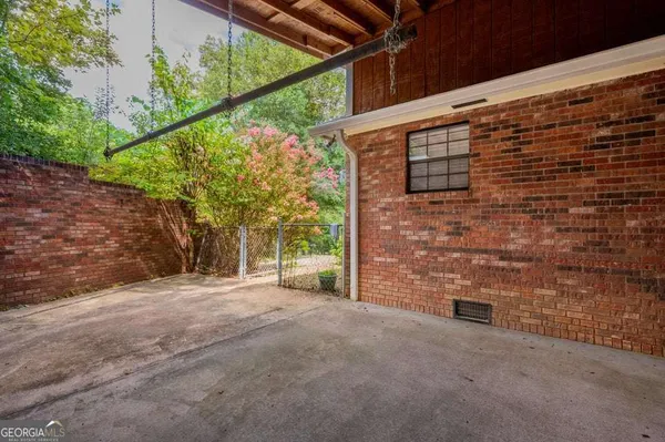 a backyard of a house