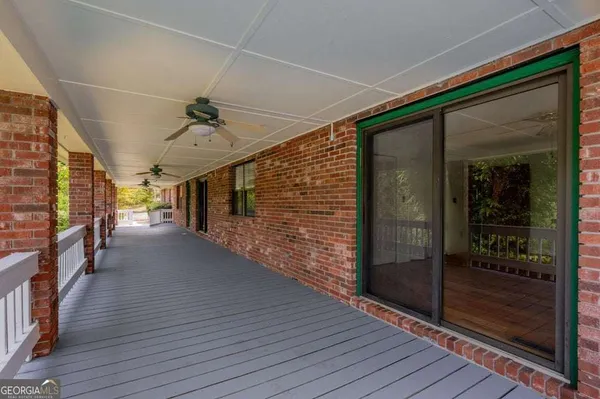 a view of a porch