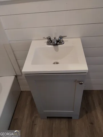 a bathroom with a sink