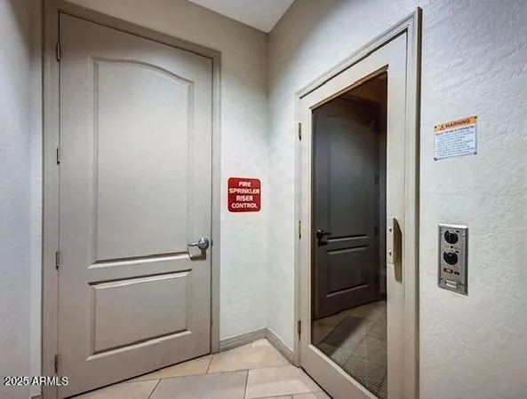 front view of a building with a street