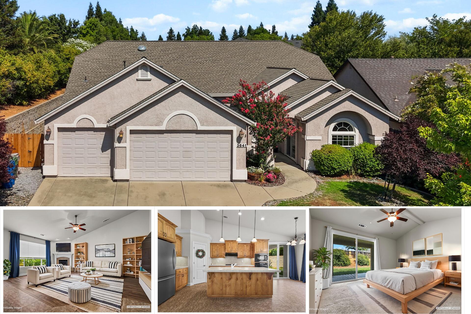 a view of multiple houses with a street
