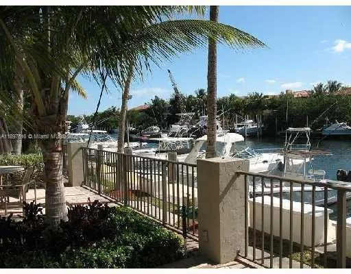 a view of roof deck with palm trees