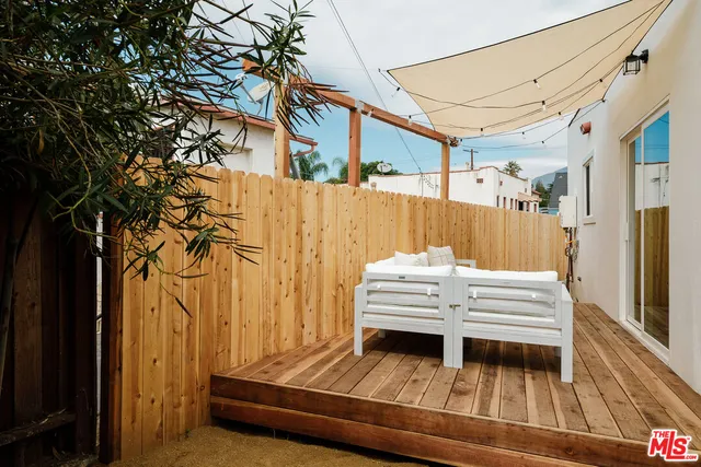 a view of outdoor space with seating area