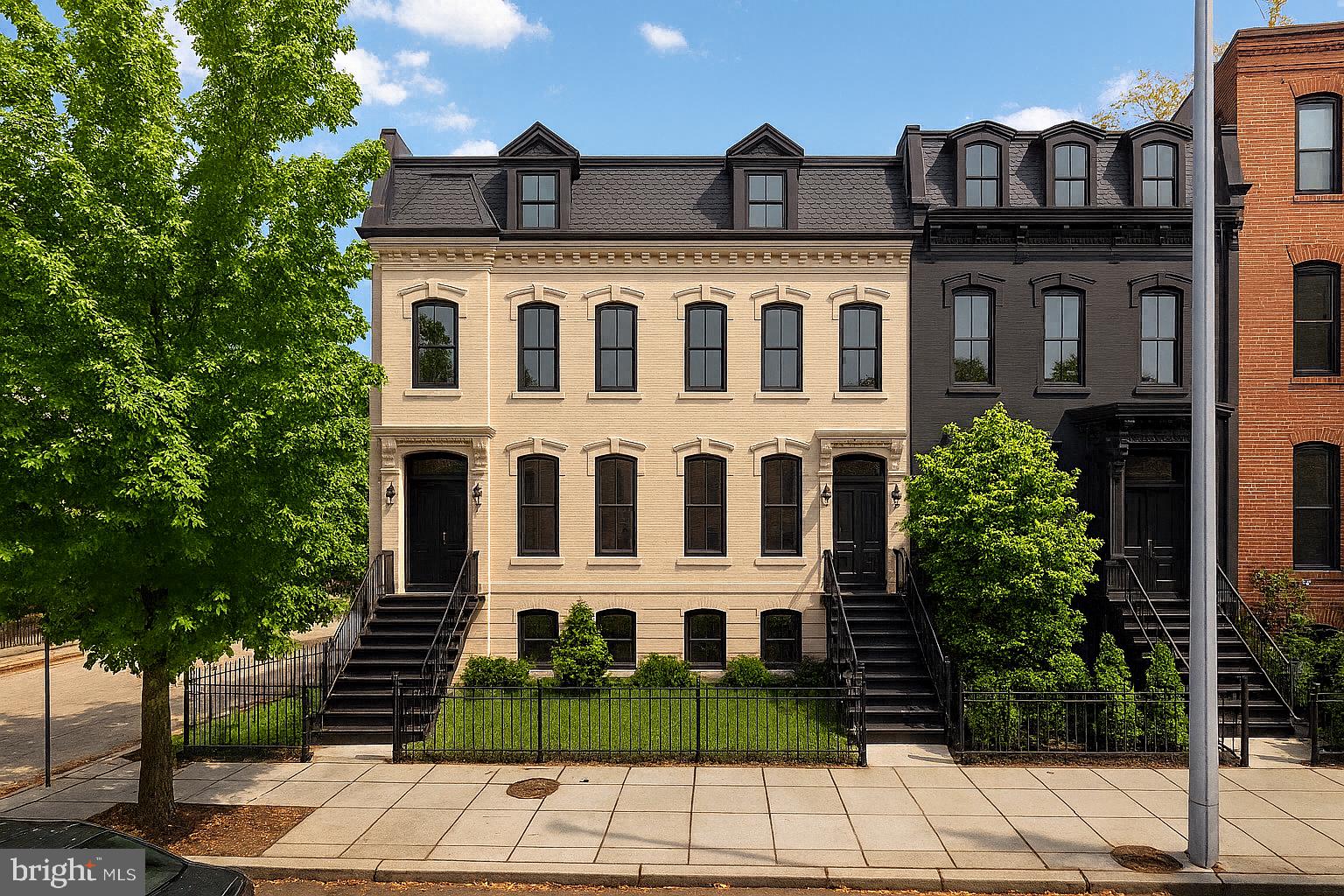 a view of a white building
