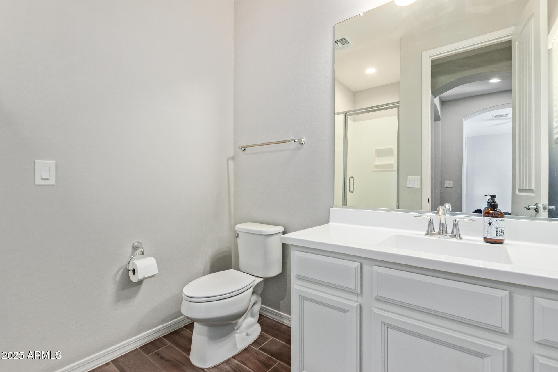 3934 East Turley Street Gilbert, AZ 85295 - Photo 10 of 37 a bathroom with a sink a toilet and a mirror