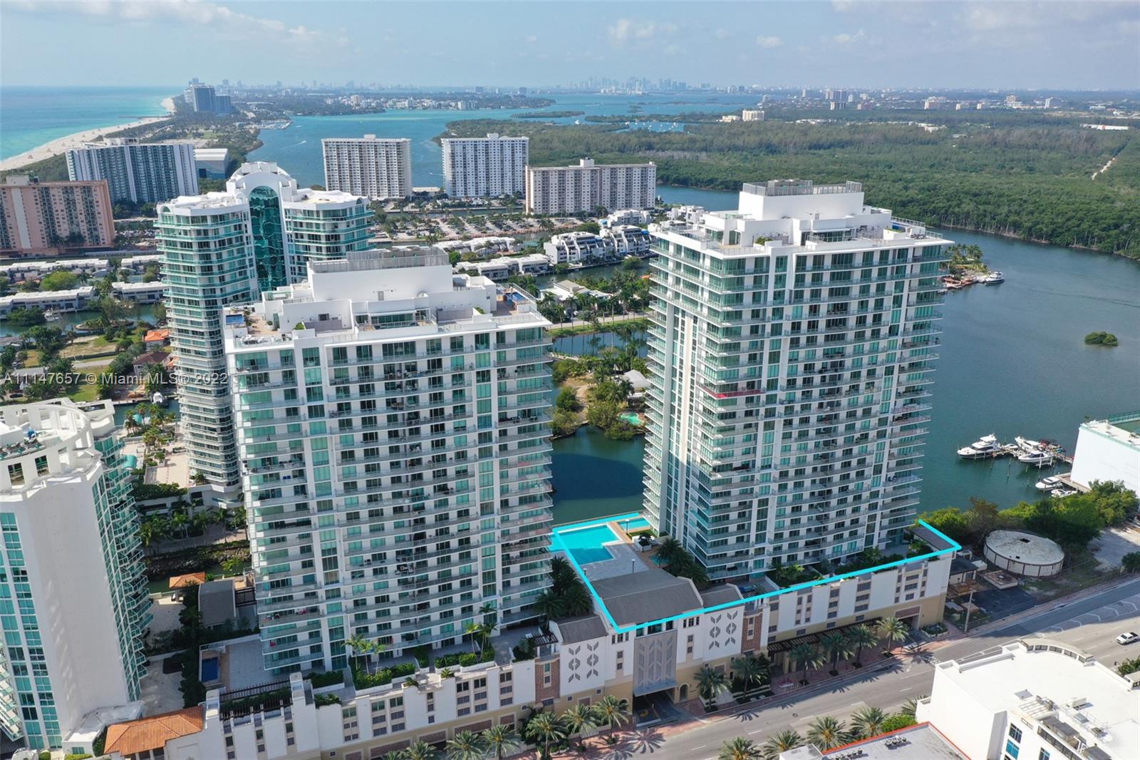330 Sunny Isles Boulevard, Unit 5802 Sunny Isles Beach, FL 33160 - Photo 31 of 34 a view of a city with tall buildings