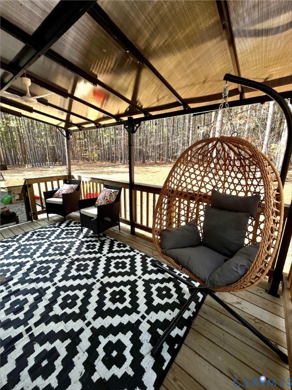 2267 Carys Creek Rd Fork Union Fork Union, VA 23055 - Photo 5 of 25 a view of balcony with wooden floor