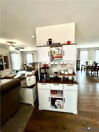 a kitchen with lots of counter top space