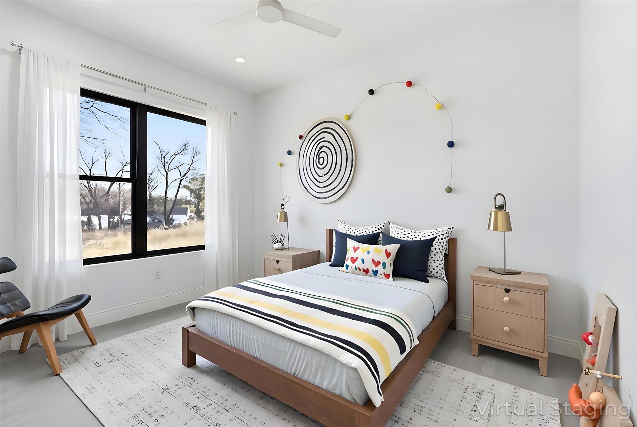 5013 Rob-Scott Street Austin, TX 78721 - Photo 24 of 35 Virtually Staged secondary bedroom.