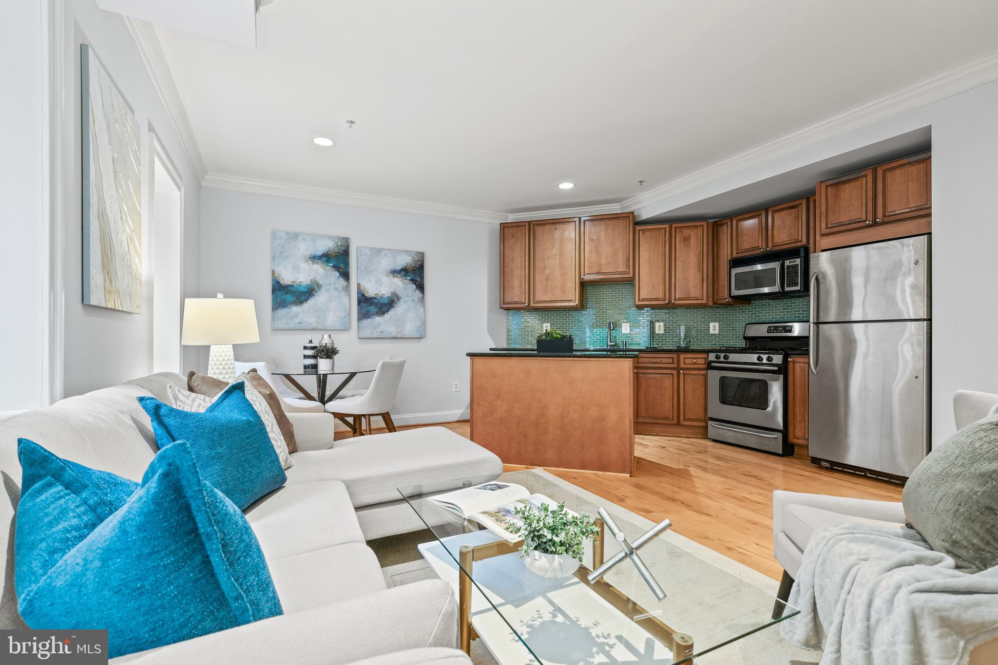 1740 18th Street Northwest, Unit 202 Washington, DC 20009 - Photo 5 of 24 Huge living, dining and kitchen space.