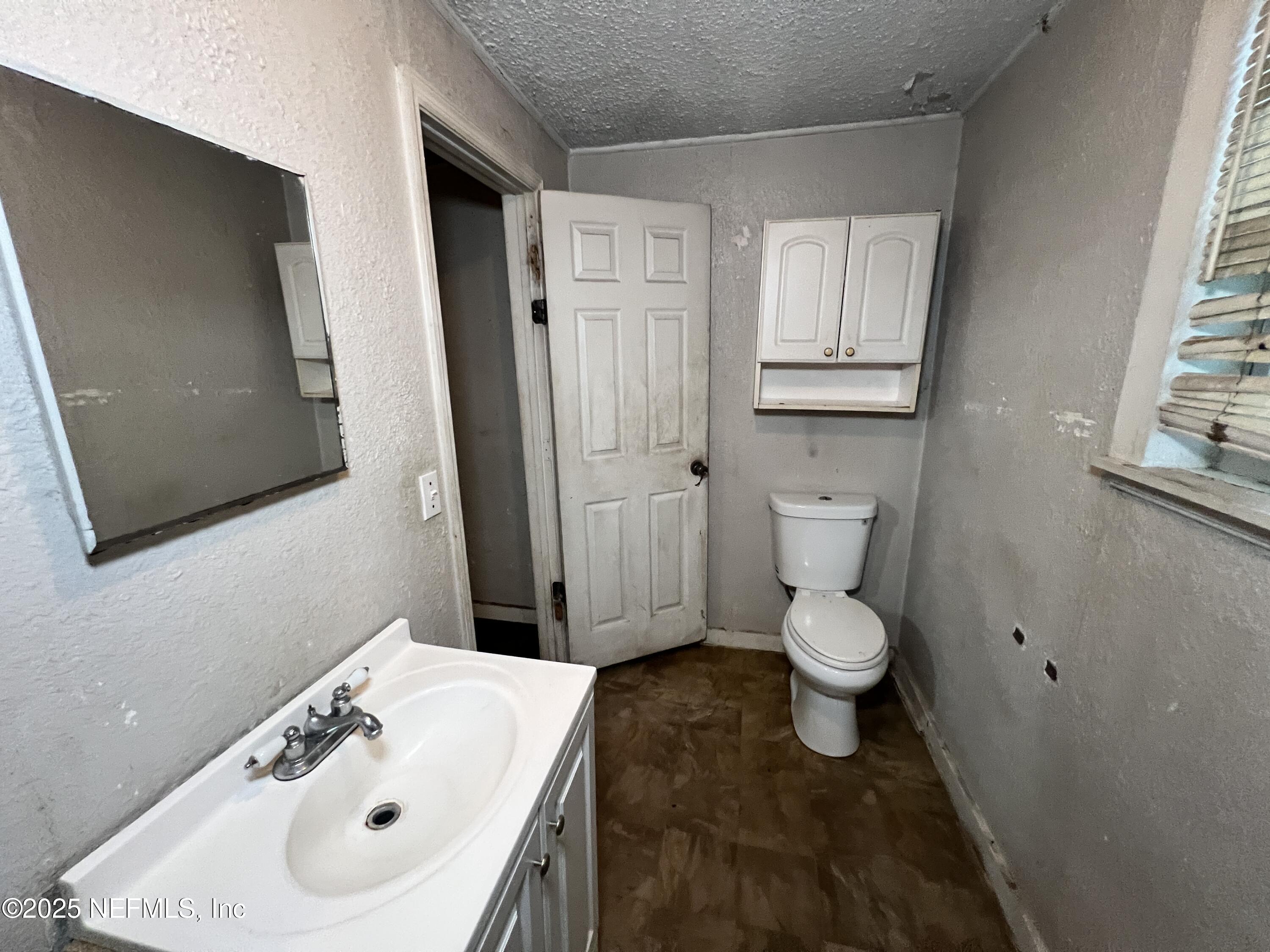 408 West 23rd Street Jacksonville, FL 32206 - Photo 26 of 45 a bathroom with a sink a toilet and a mirror