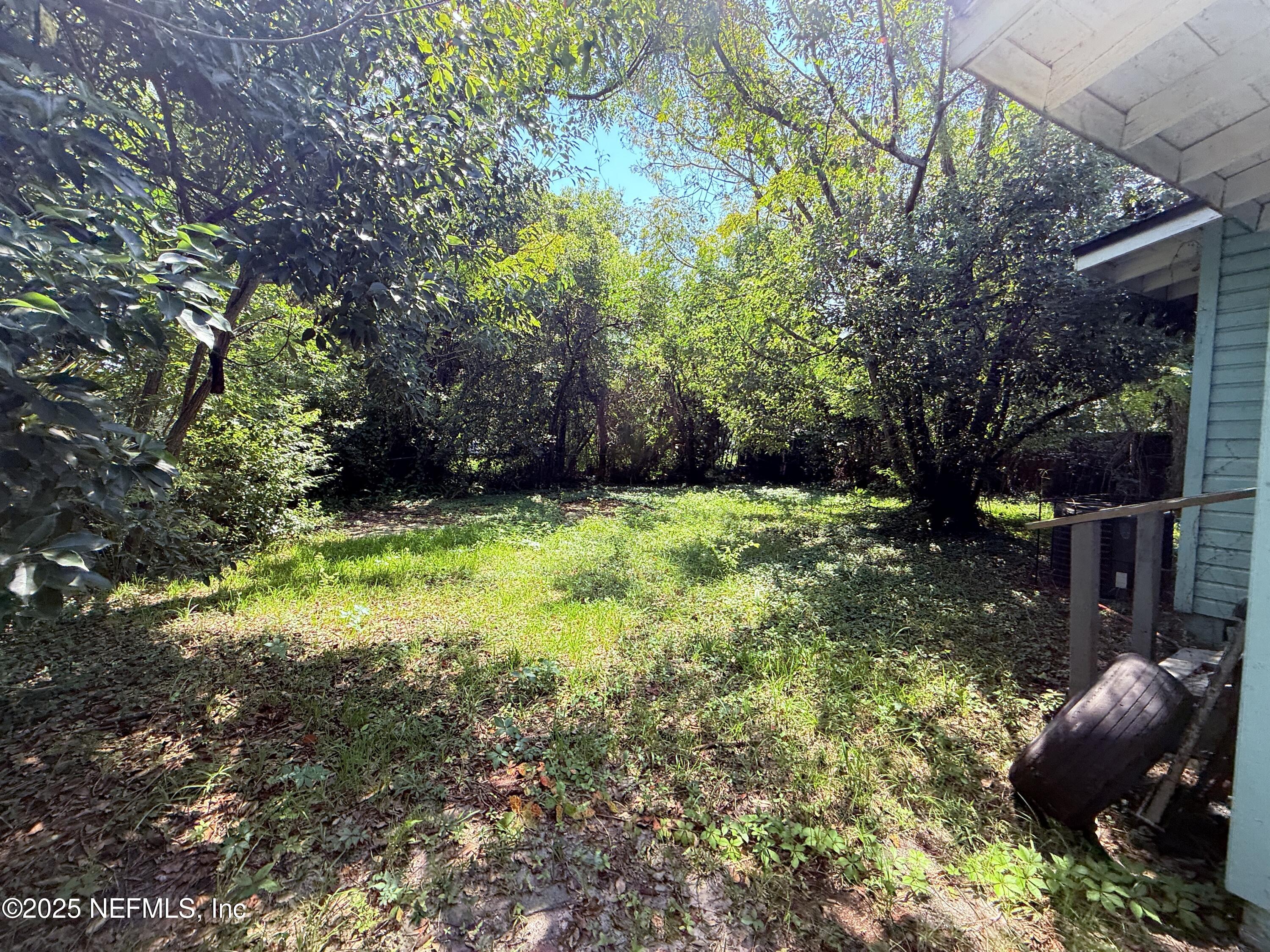 408 West 23rd Street Jacksonville, FL 32206 - Photo 35 of 45 a backyard of a house with lots of green space and fountain